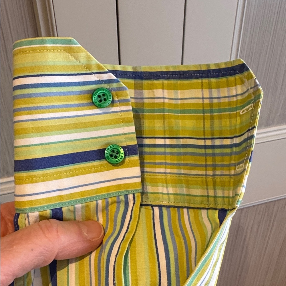 Etro ladies green and blue shirt in like-new condition size 46 - Picture 5 of 10